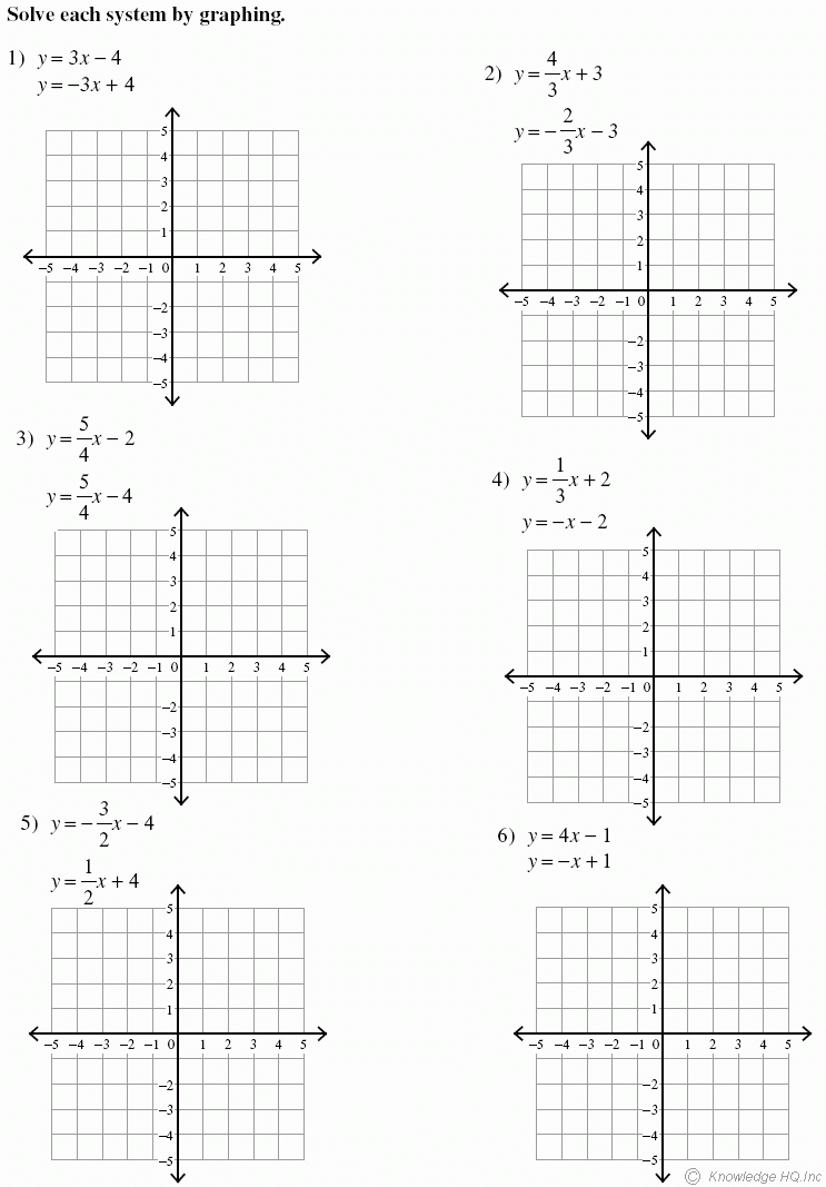 50 Graphing Systems Of Equations Worksheet Chessmuseum Template Library