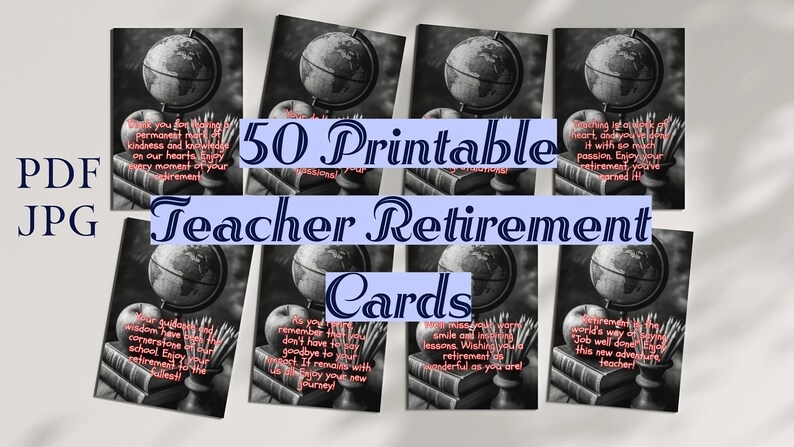 free printable teacher retirement cards