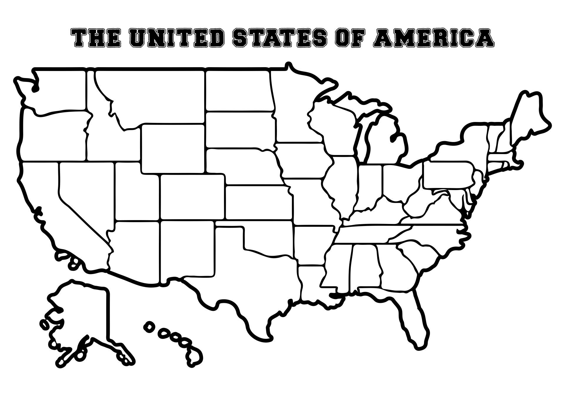 50 States Blank Map 10 Free PDF Printables Printablee In 2024