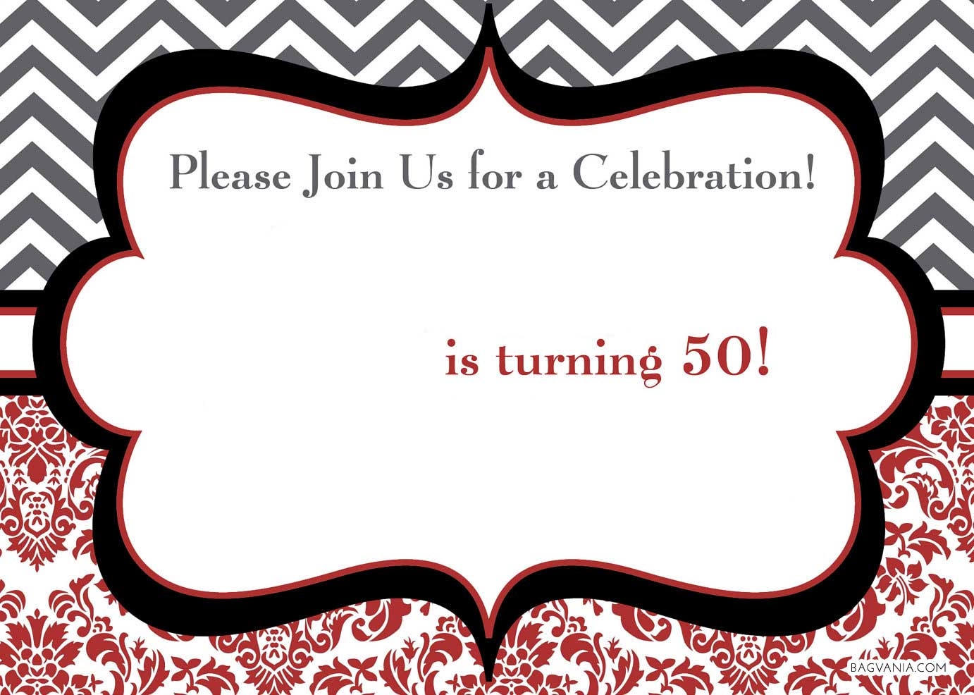50th birthday invitation templates
