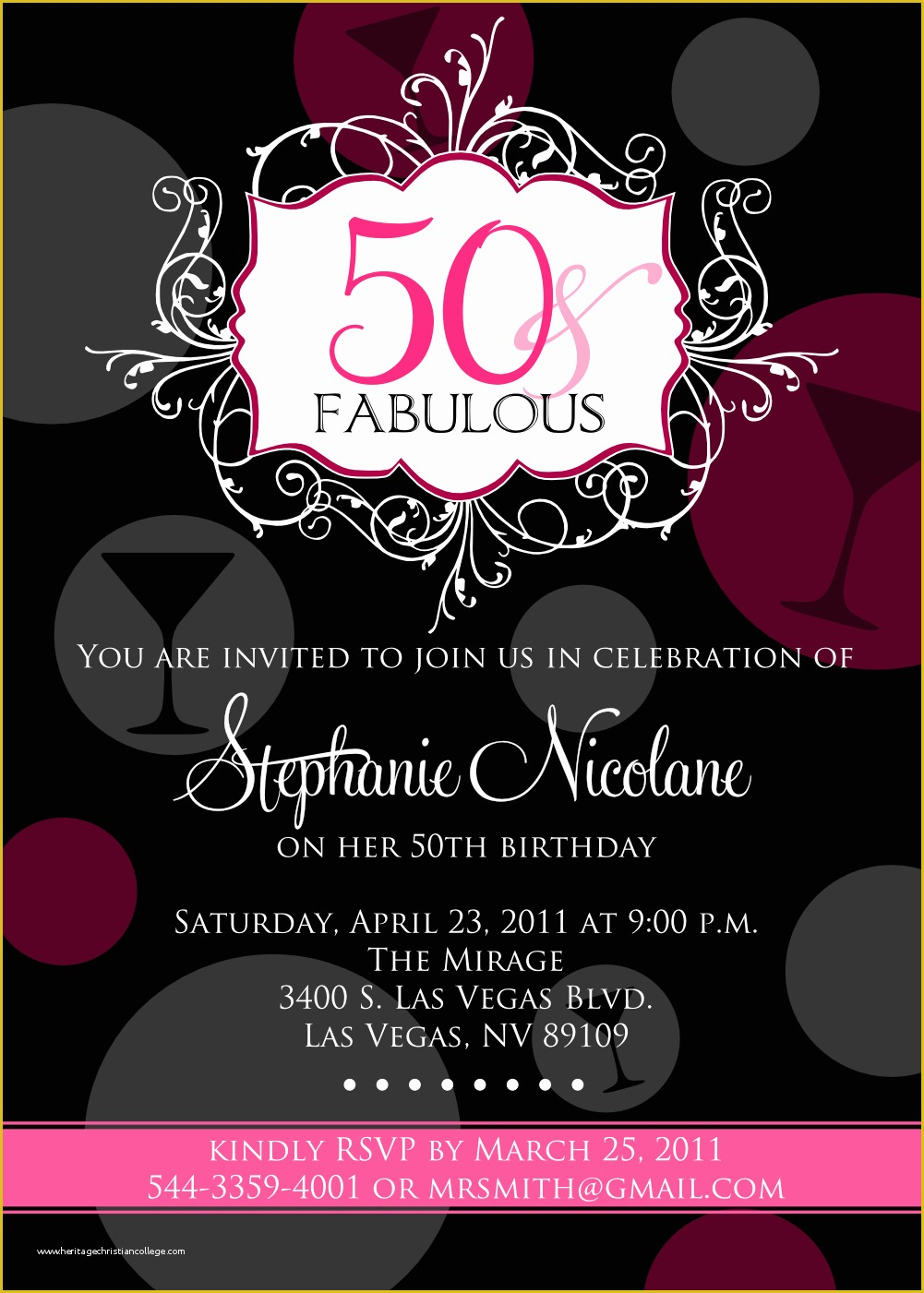 free 50th birthday invitation templates