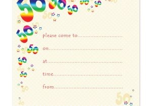 free 50th birthday invite template