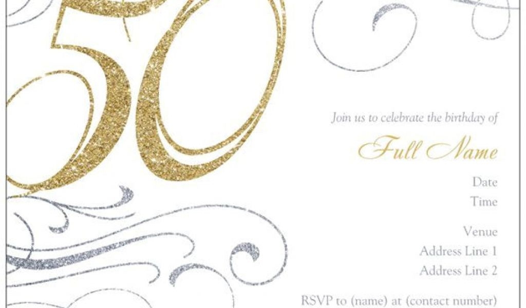 50th Birthday Invite Template Free 50th Birthday Invitation Templates 