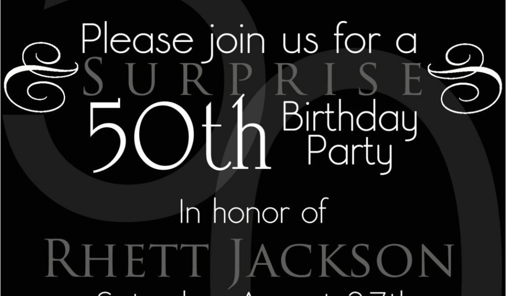 50th Birthday Invite Template Free The 50th Birthday Invitation