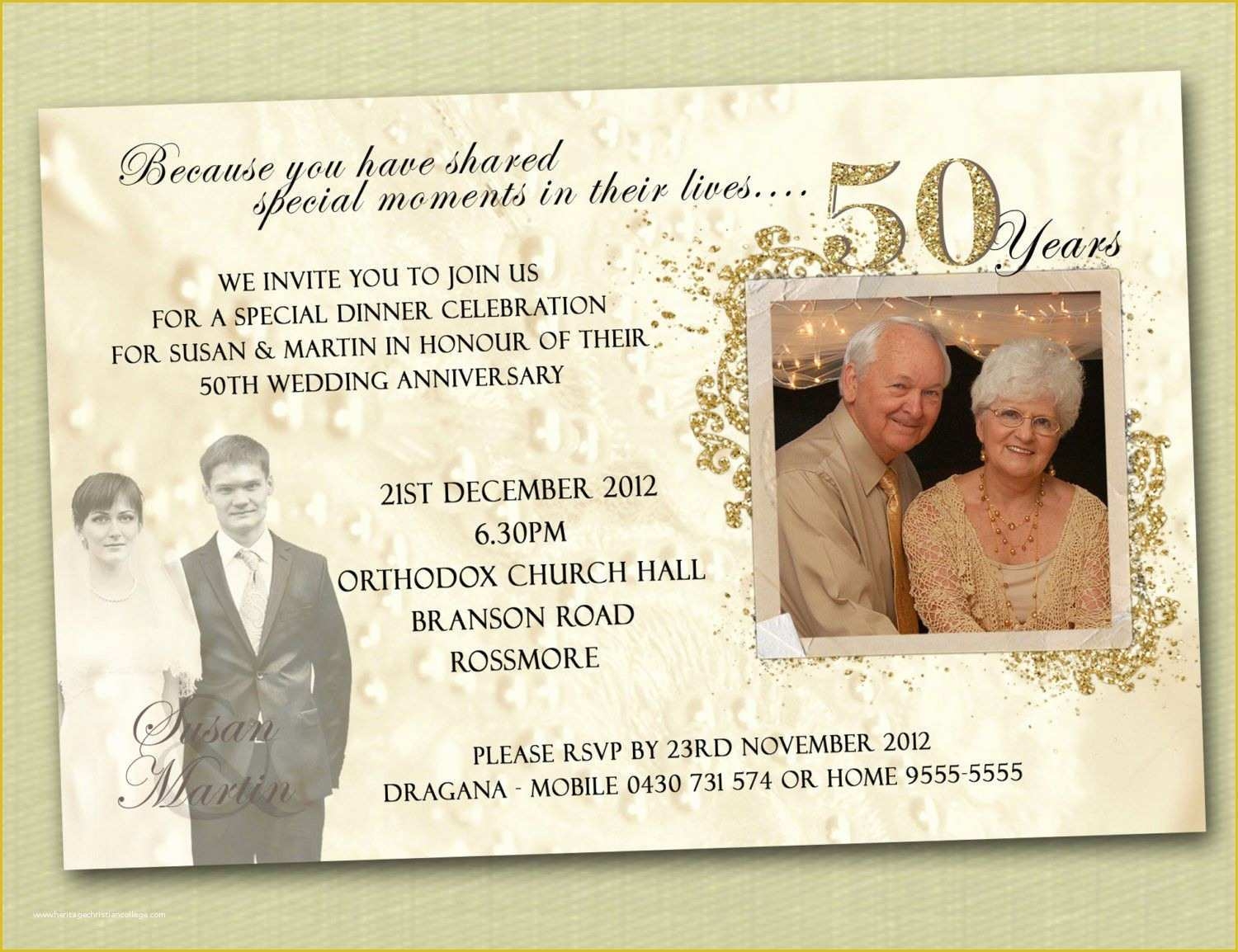 50th anniversary invitations templates