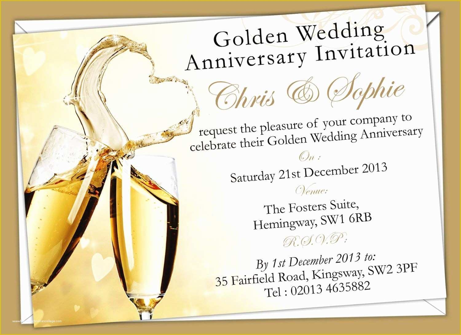 50th Wedding Anniversary Invitations Templates Free Download Of 10