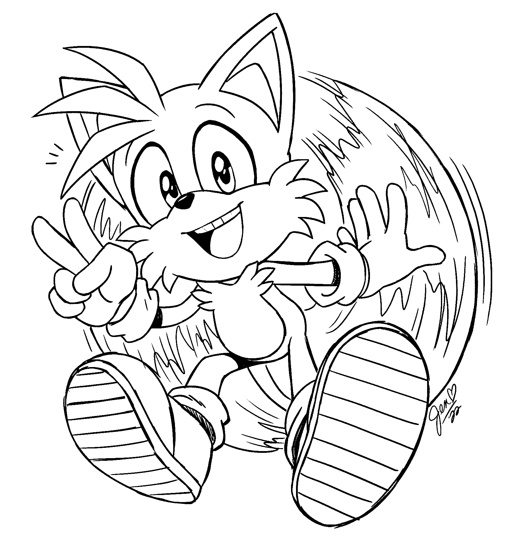 56 Tails Coloring Pages ColoringPagesOnly