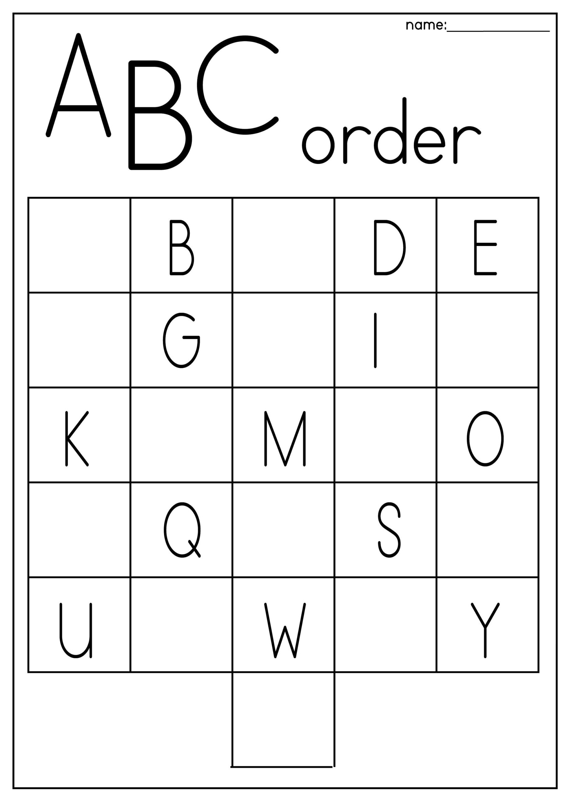 abc worksheet for kindergarten