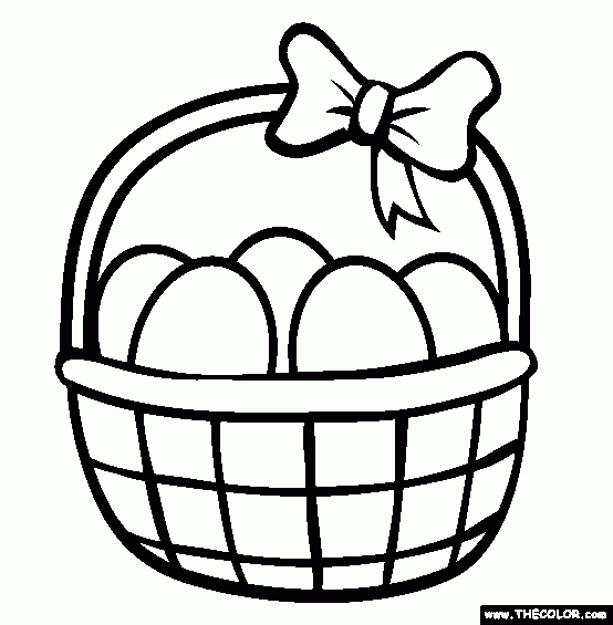 6 Printable Easter Baskets Coloring Pages