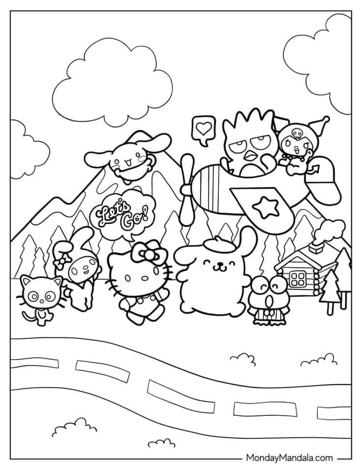 68 Hello Kitty Coloring Pages Free PDF Printables Hello Kitty