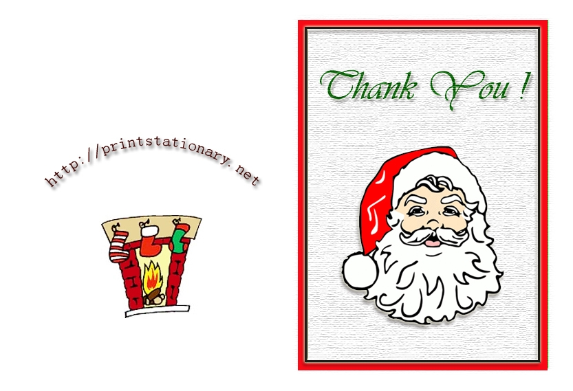 free printable holiday thank you cards from teacher