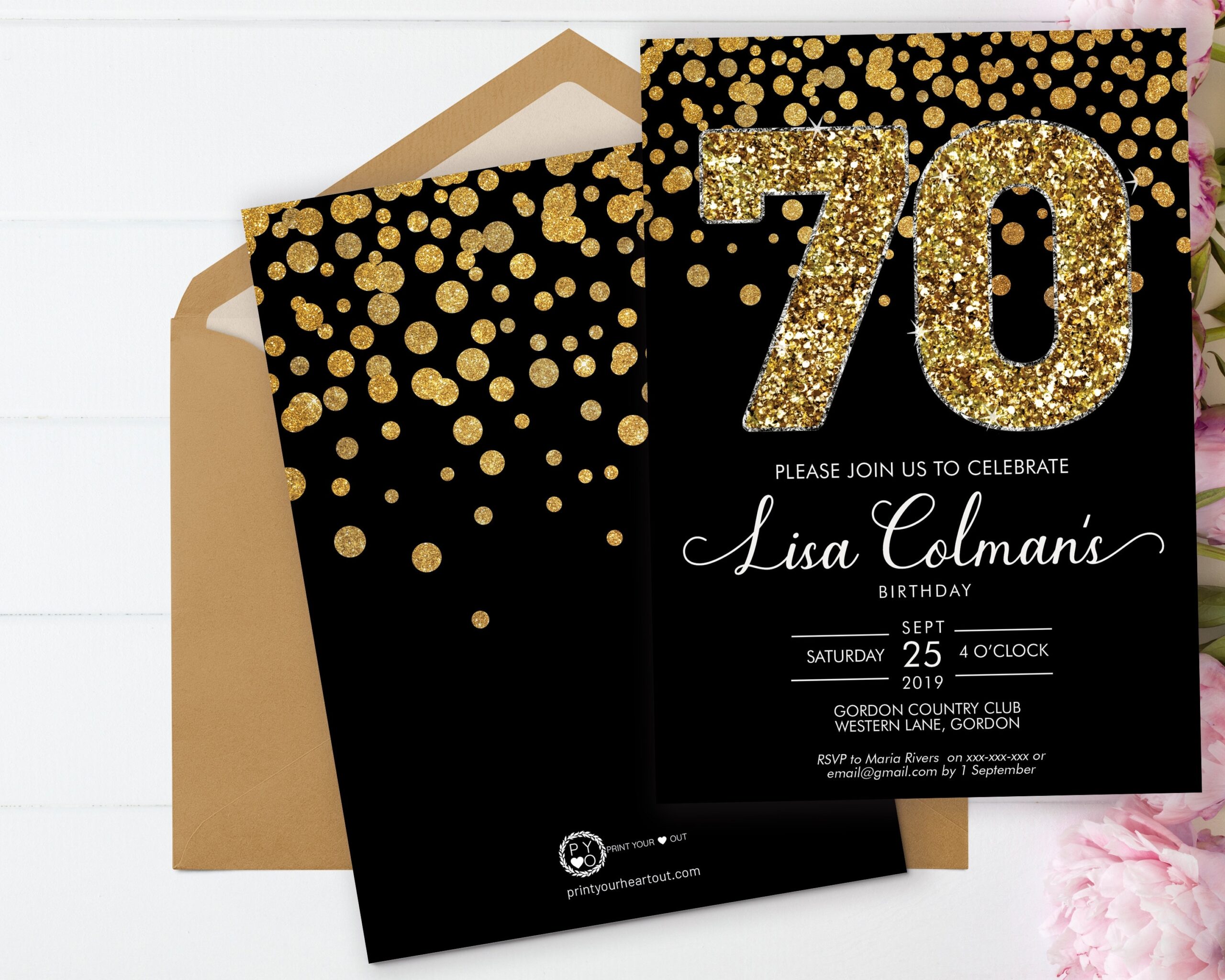 70Th Birthday Invitation Templates Free
