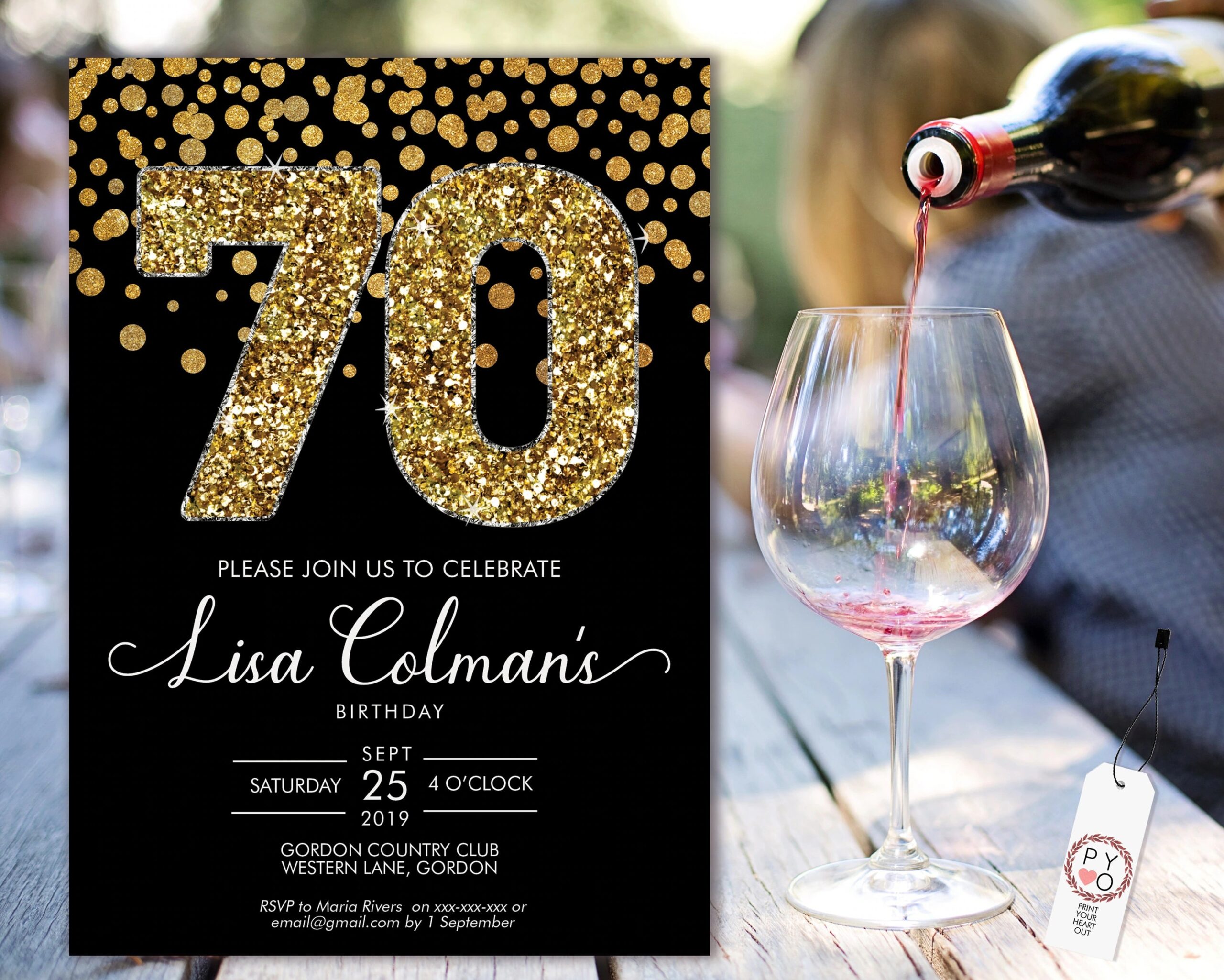70Th Birthday Invitation Templates Printable Word Searches