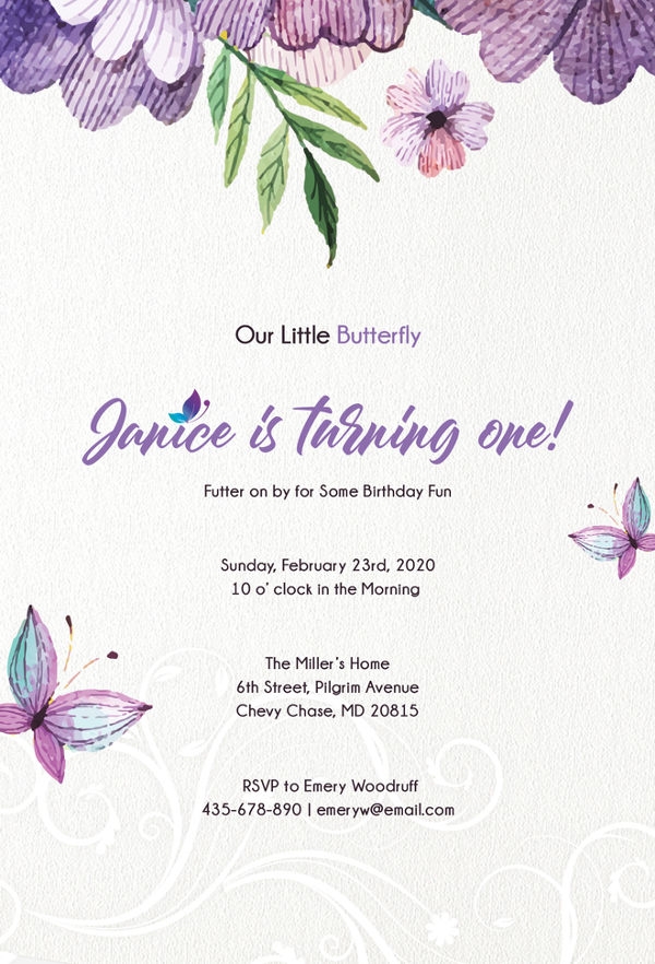 glitter butterfly blank butterfly invitation template