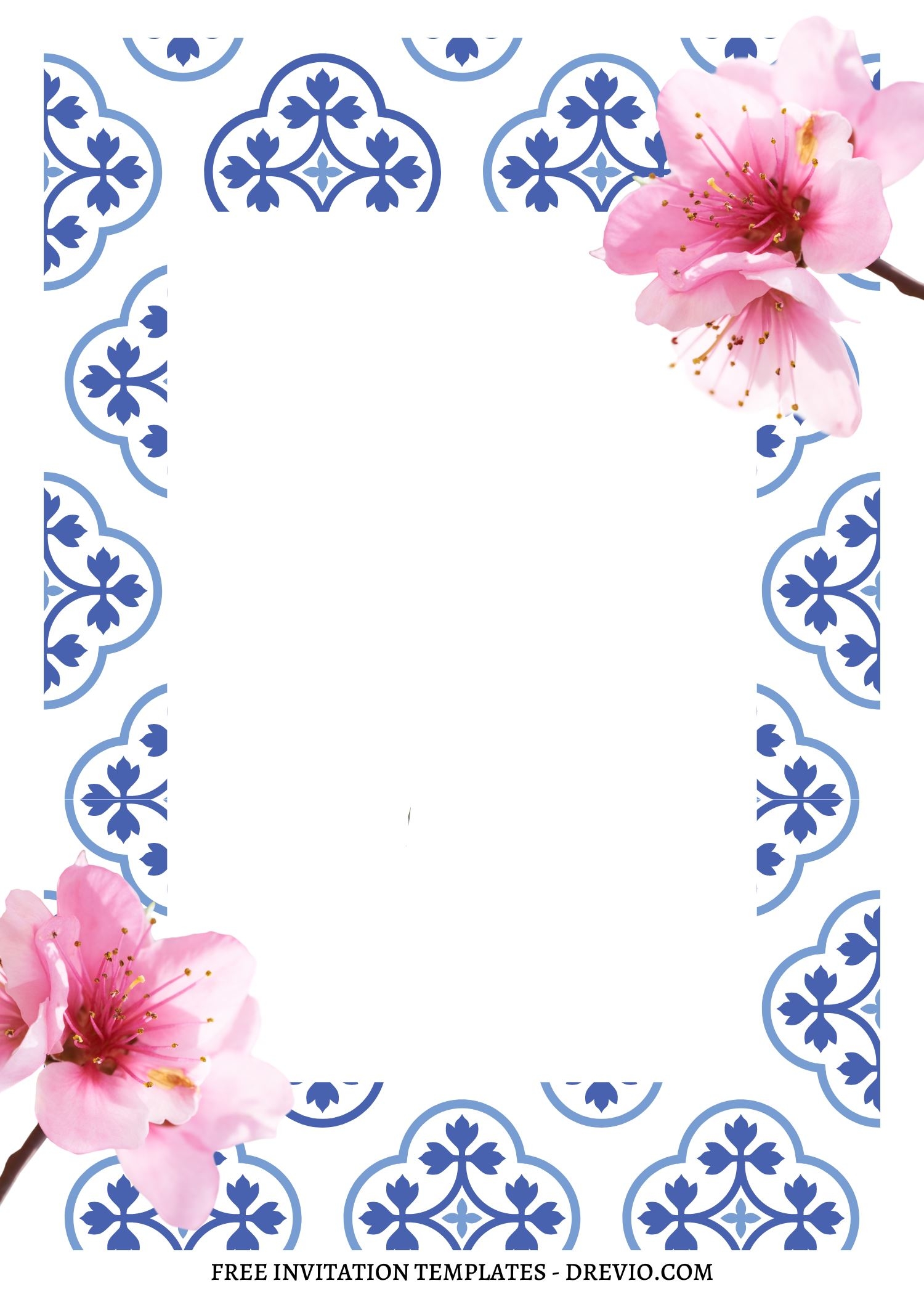 8 Enchanting Watercolor Tile Canva Invitation Templates Download