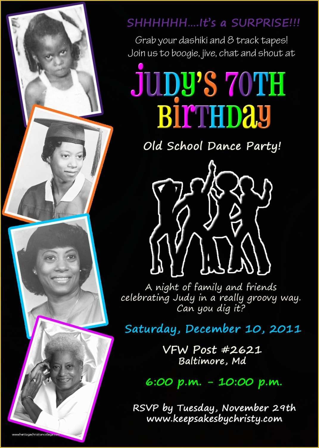 80 39 s Theme Party Invitation Templates Free Of 70s Themed Invitations 