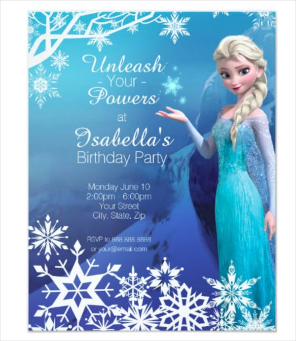 frozen invitation template free download