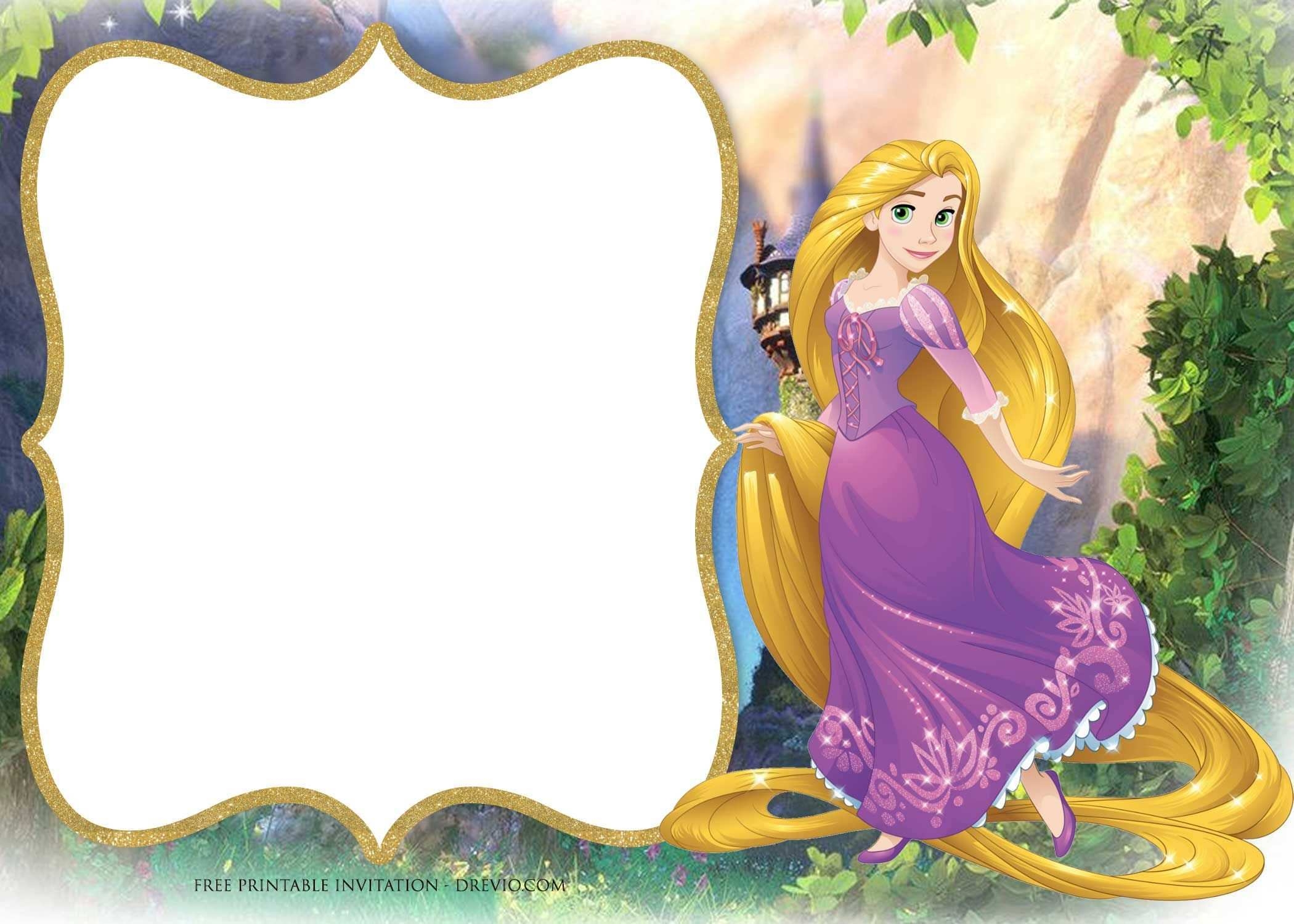 94 Creative Rapunzel Birthday Invitation Template PSD File By Rapunzel