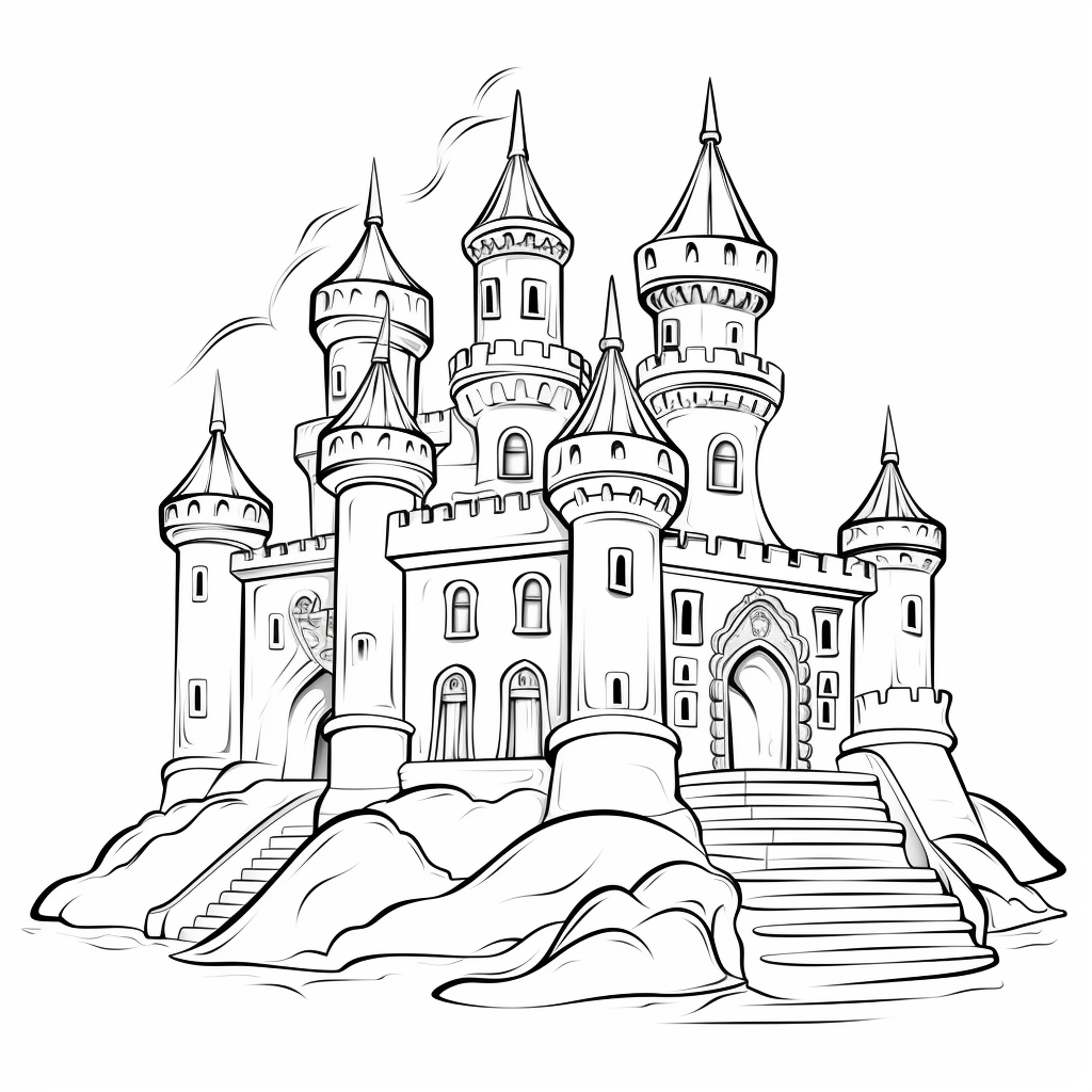 Castle Coloring Page