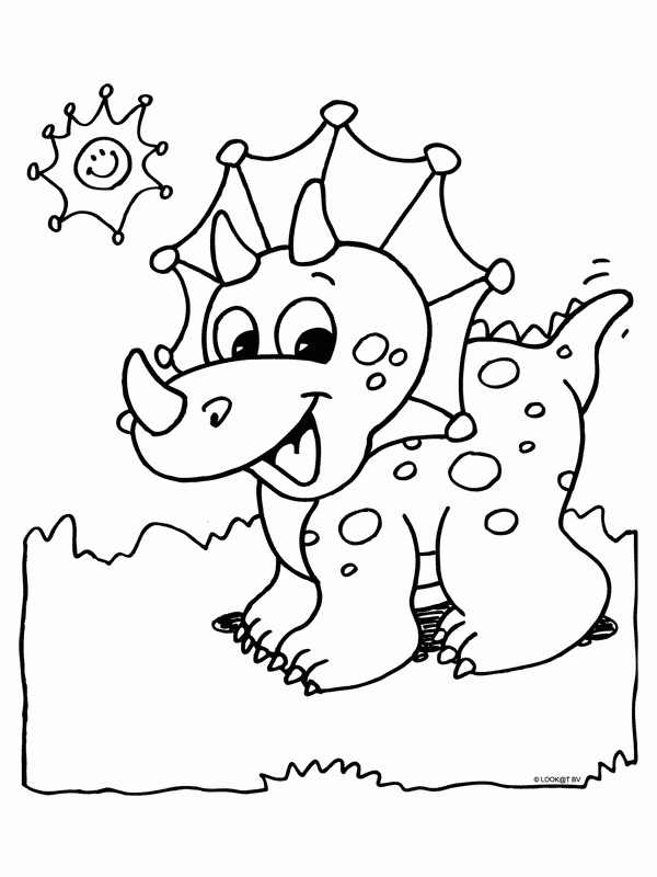 A Cute Dinosaur Coloring Page Free Coloring Pages Online
