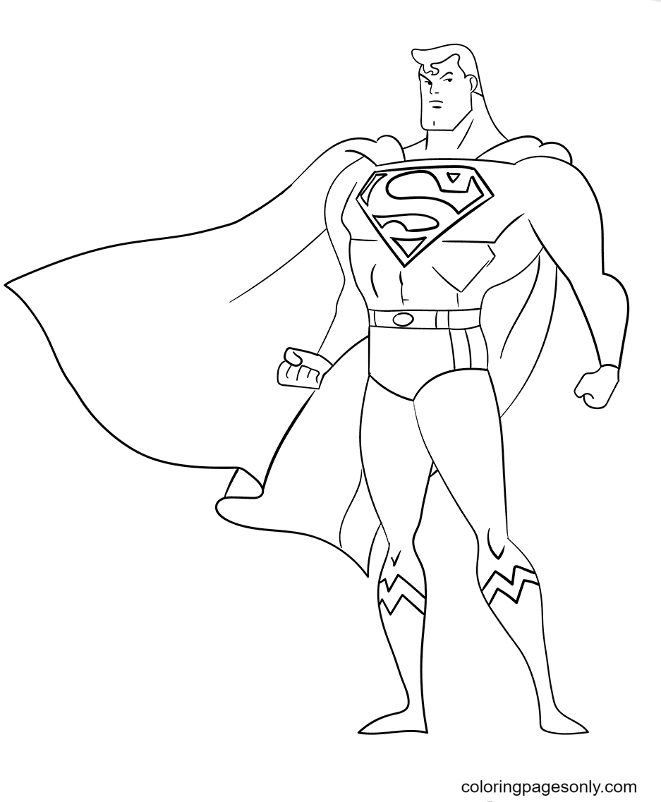 A Superman Coloring Page Free Printable Coloring Pages