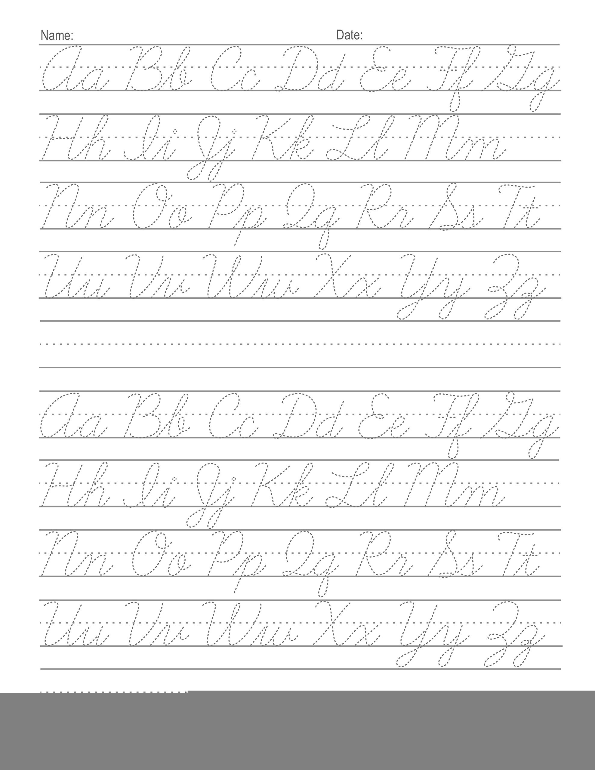 ABC Cursive Tracing Worksheets Tracing Worksheets