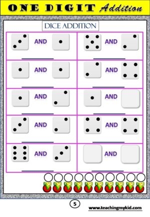 Addition 1 Digit Teaching My Kid