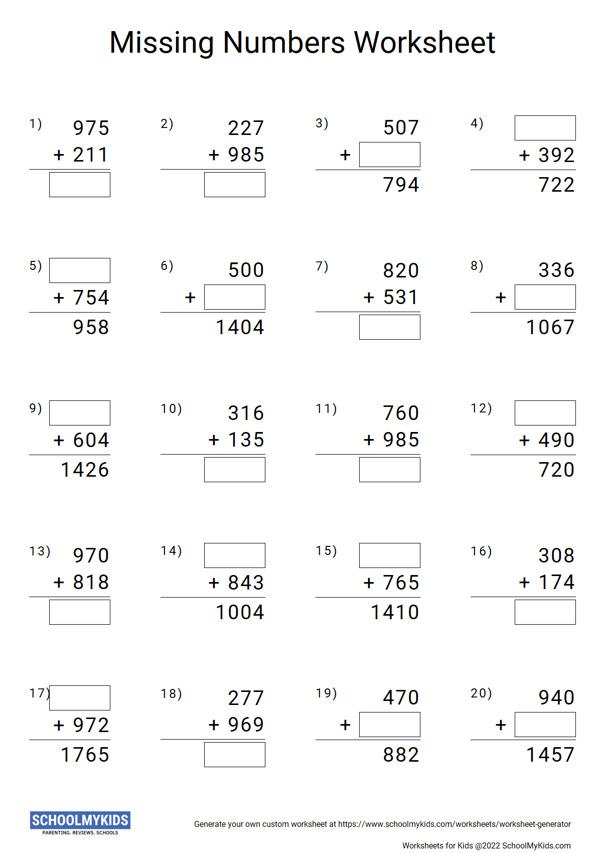 Addition Worksheet For Kg Maths Worksheet For Kg