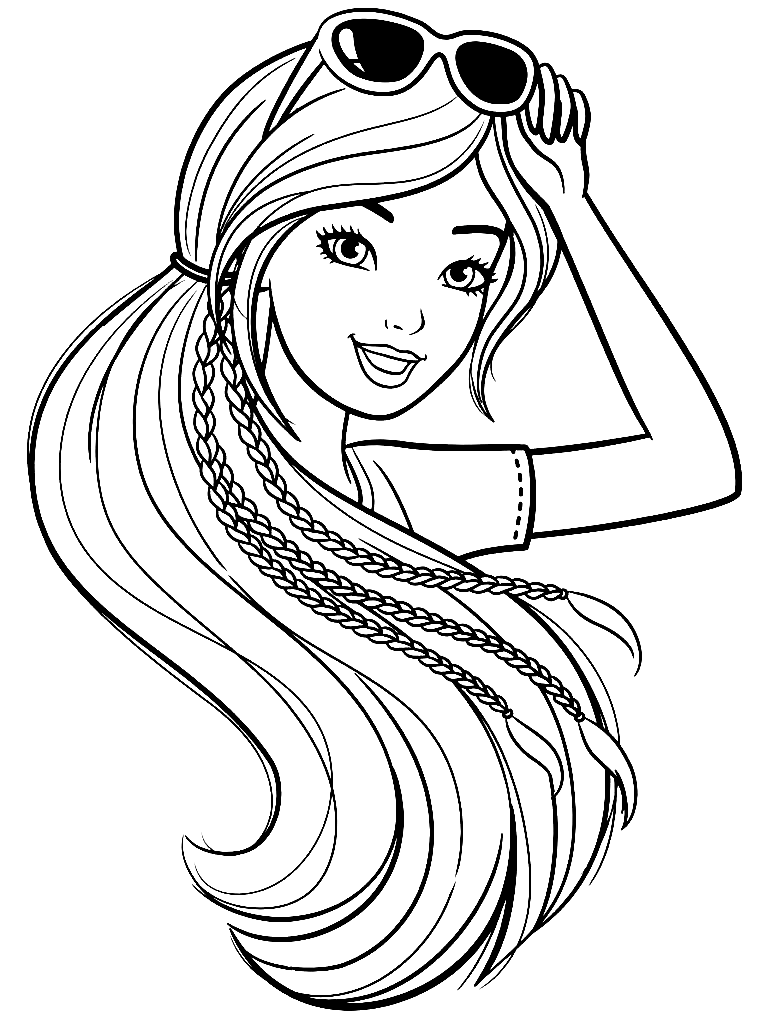 free coloring barbie pages