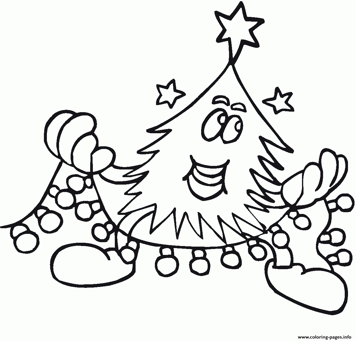 free coloring pages of christmas trees