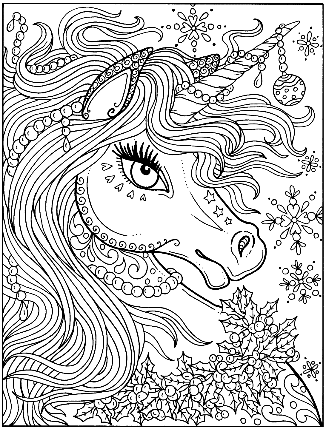Adult Printable Unicorn Coloring Pages