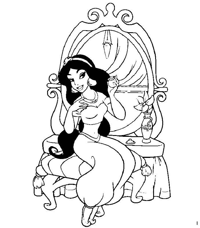 Princess Jasmine Coloring Pages