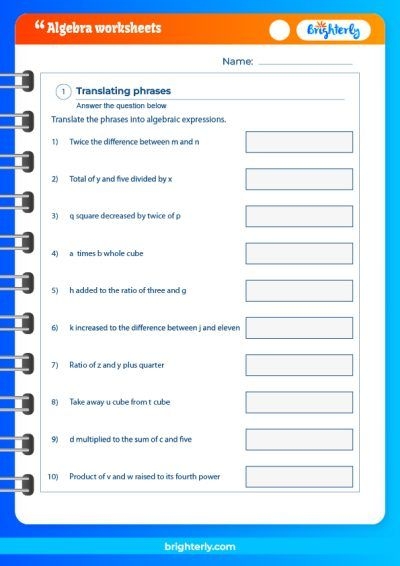 Algebra Worksheets This Is One Of Our Free Algebra 2 Worksheets