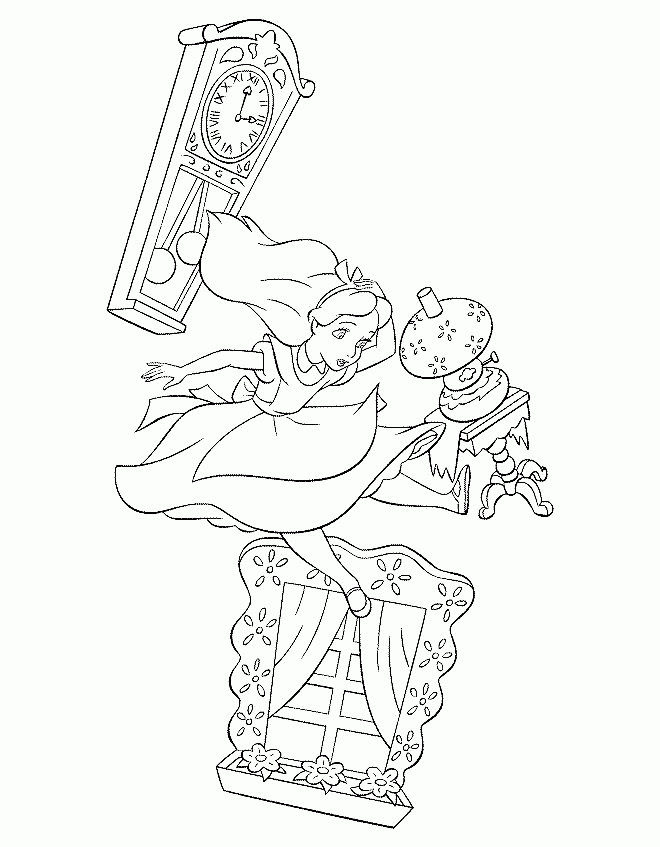 Alice And Wonderland Coloring Pages Coloring Home