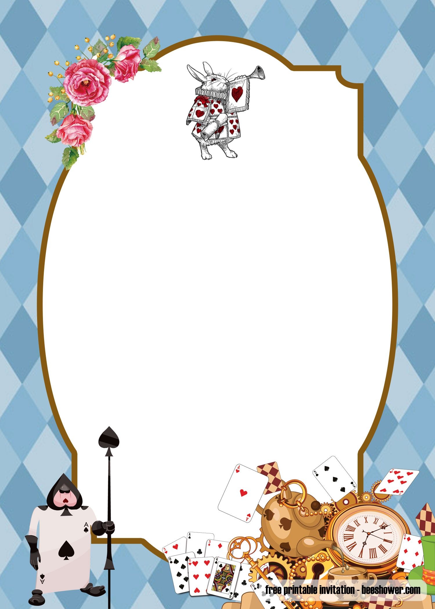 Alice In Wonderland Invitation Templates