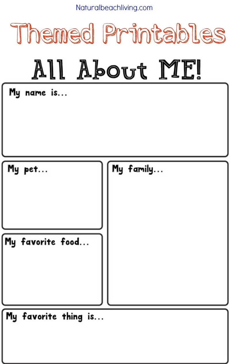 all about me preschool worksheet