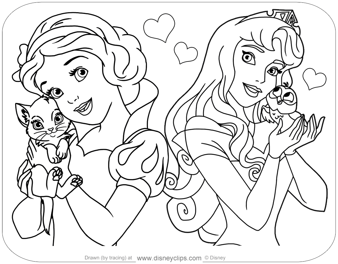 All The Princesses Coloring Pages