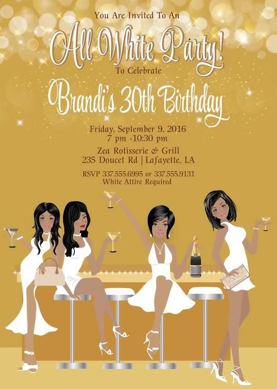 all white party invitations templates free
