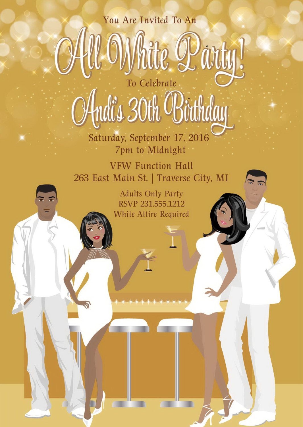 All White Party Invitations Templates Free Dev onallcylinders