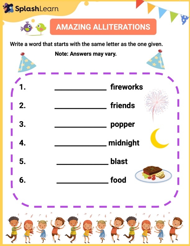 Alliteration Worksheets Worksheets Library