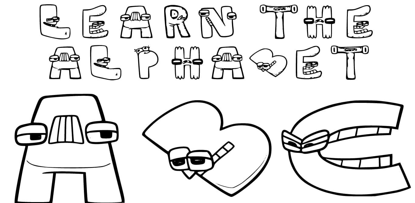 Alphabet Lore Coloring Pages Coloring Home