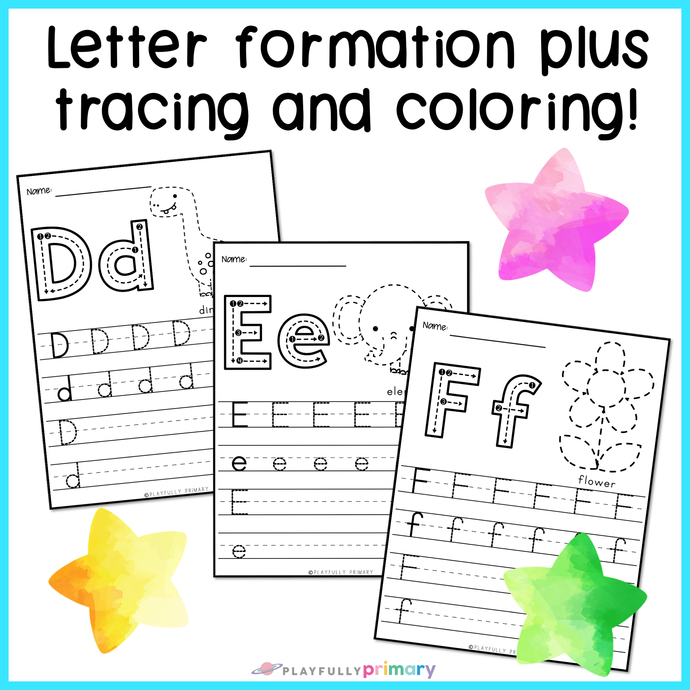 letter formation worksheets