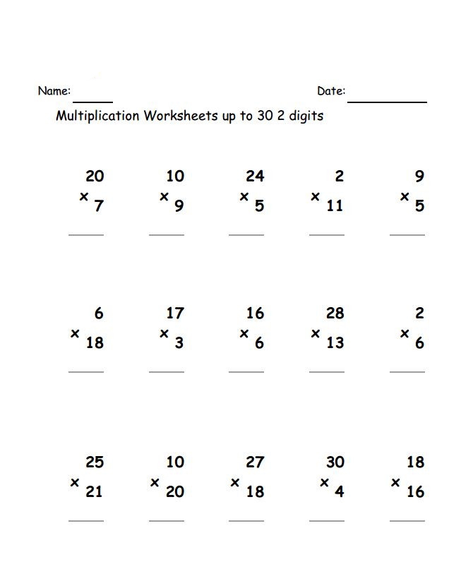 Amazing Multiplication Worksheets For 3rd Graders To Excel