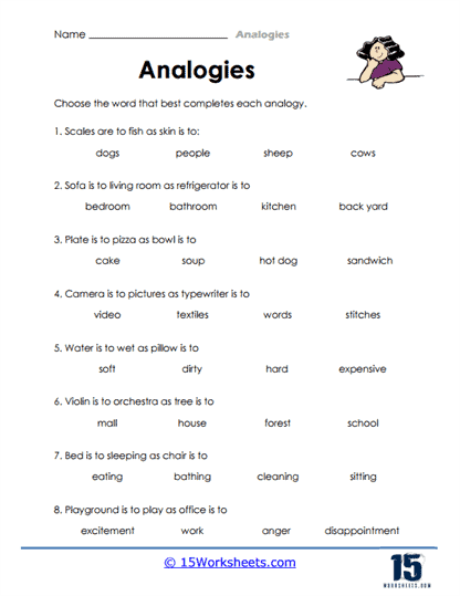 Analogies Worksheet Worksheets Library