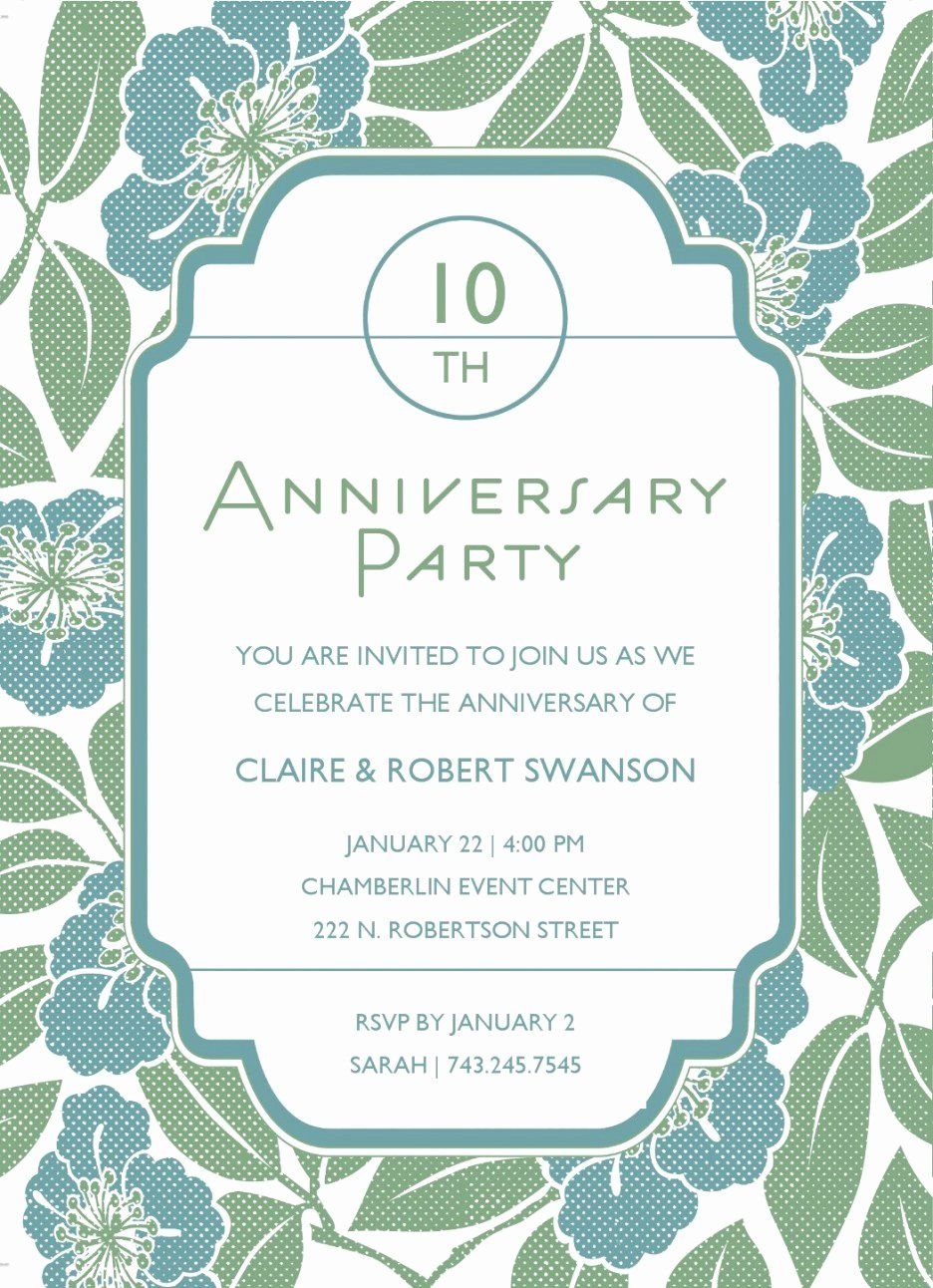 anniversary invitation templates