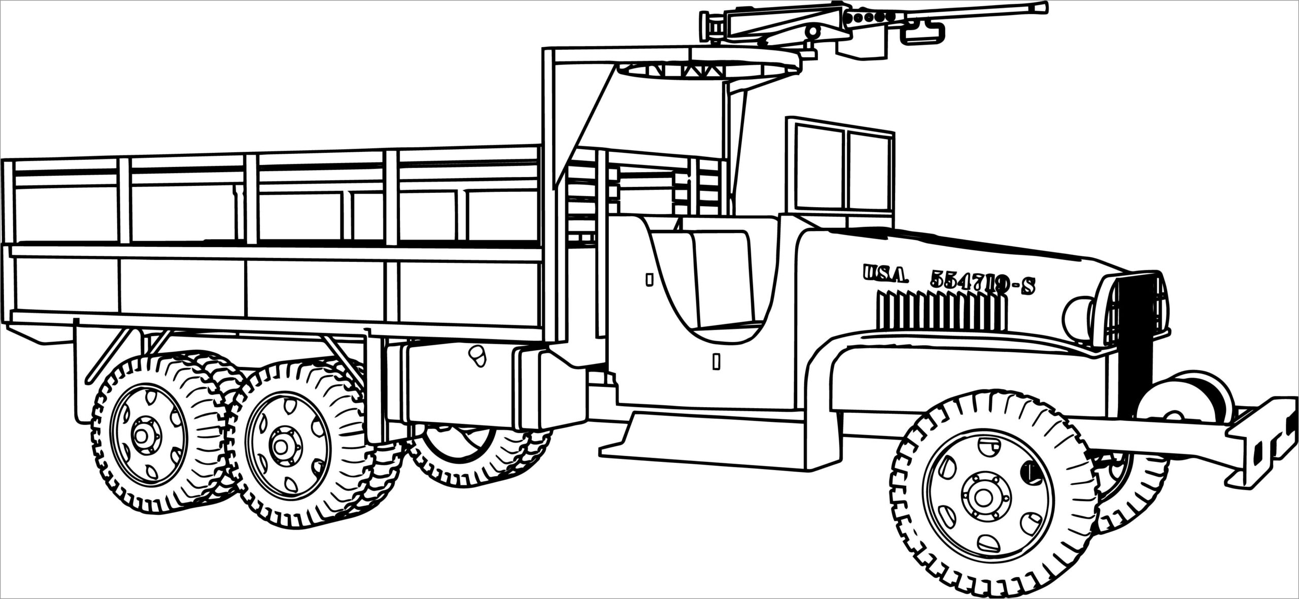 Army Car Coloring Pages ColoringBay