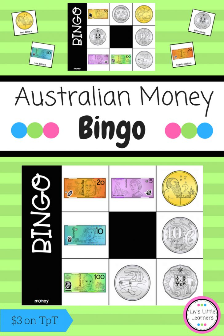 Australian Money Bingo Cards Printable Printable Bingo Cards