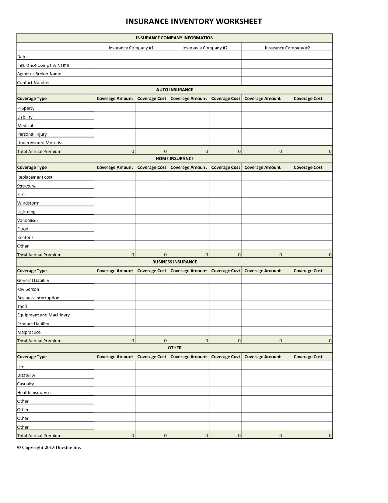 massachusetts auto insurance comparison worksheet