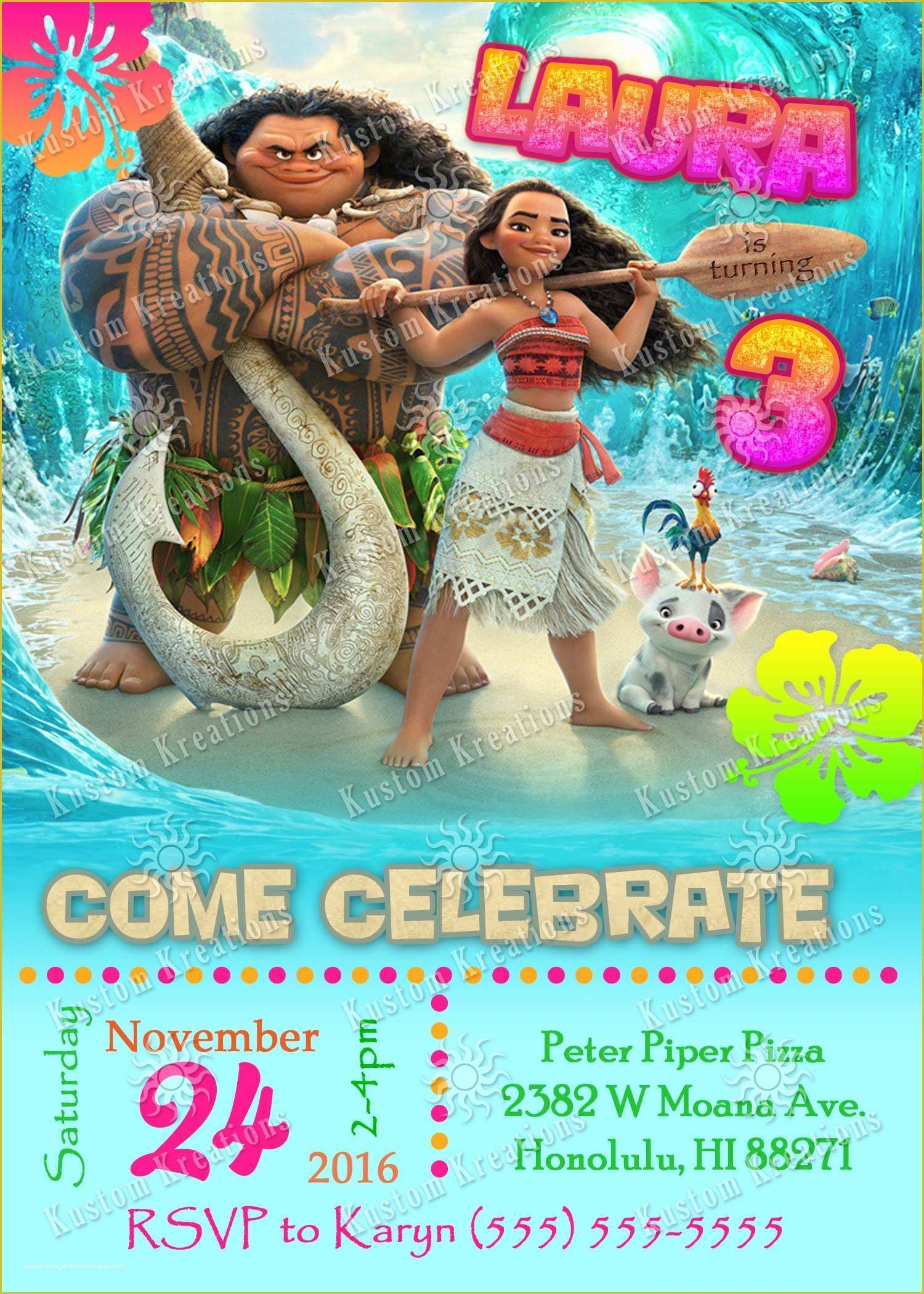 Baby Moana Invitation Template Free Of Moana Invitation Template Free