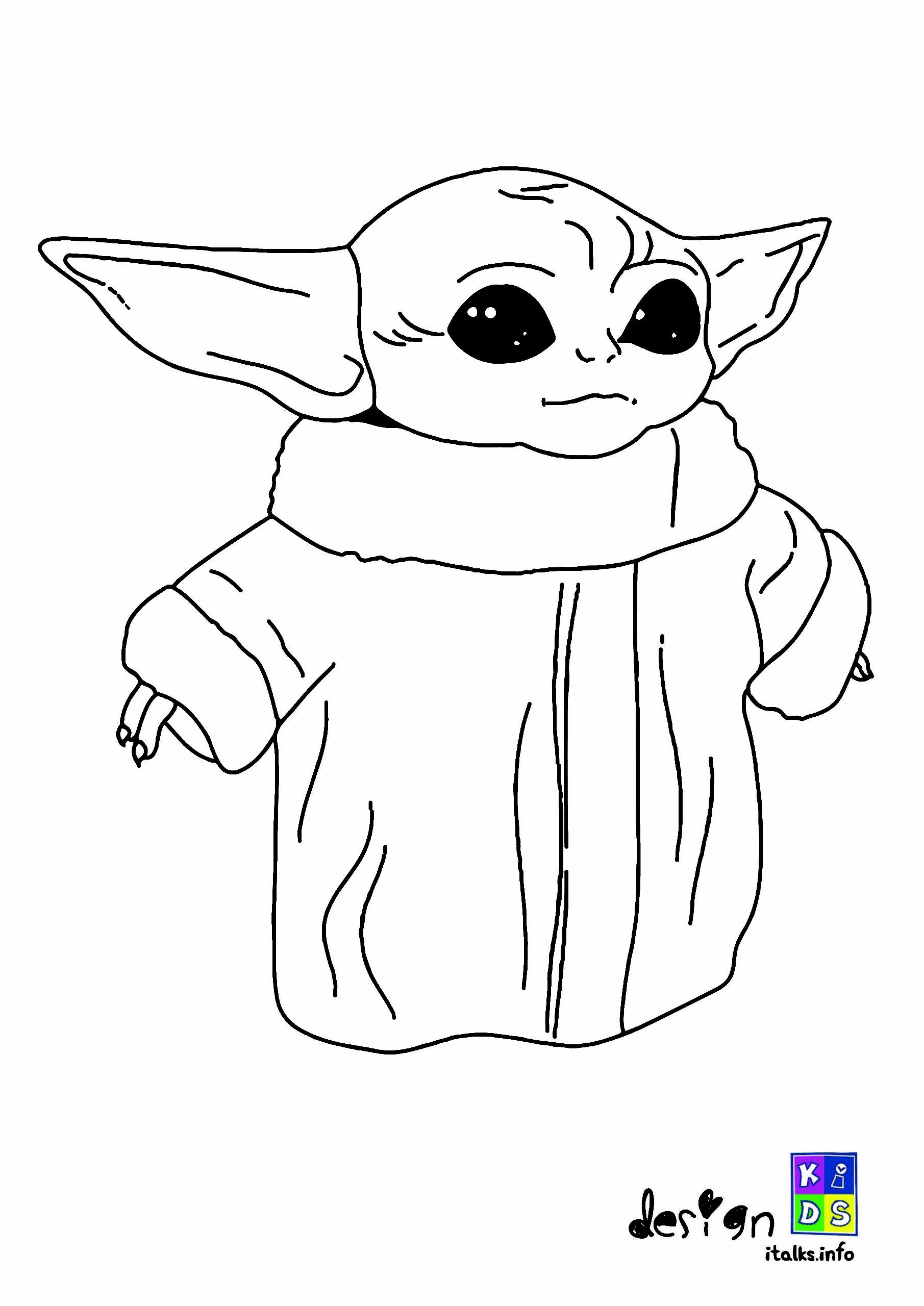 Baby Yoda Coloring Pages Printable Kidsworksheetfun